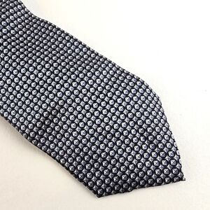 Frangi Tie Mens Silk Black Grey Geometric Pattern 59" Necktie Made in Italy